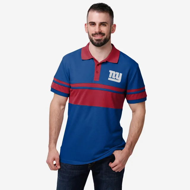 Polo à rayures en coton New York Giants