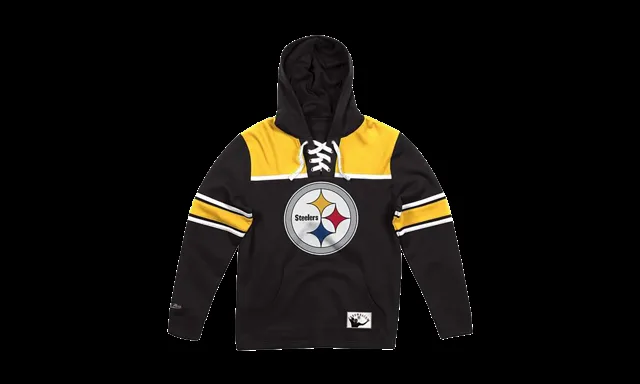 Sweat à capuche en polaire de hockey NFL "Pittsburgh Steelers - Noir" FPHDMM18731 PSTBLCK1