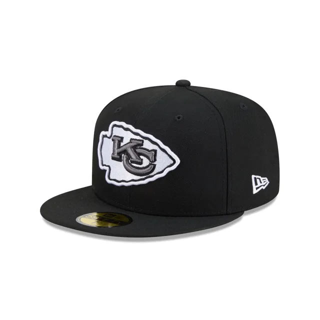Kansas City Chiefs Casquette ajustée Basic 59FIFTY noire et blanche
