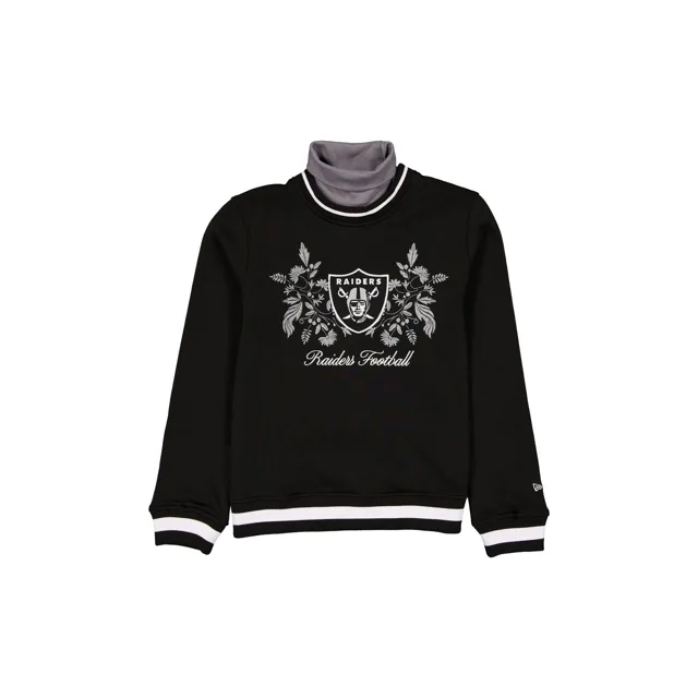 Las Vegas Raiders Sweat-shirt à col roulé Sport Classics pour femme