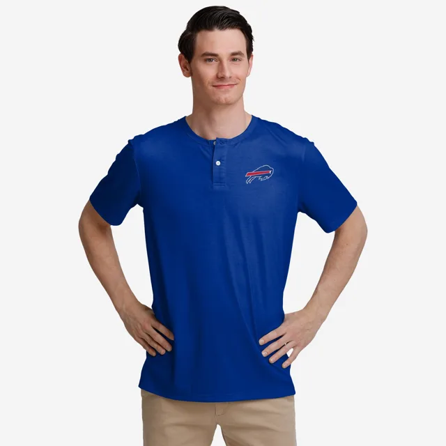 Buffalo Bills Solid Team Logo Henley à manches courtes