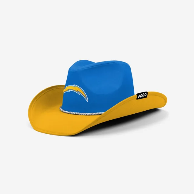 Los Angeles Chargers Chapeau de cowboy bicolore