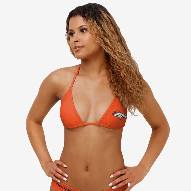 Denver Broncos Haut de bikini à logo uni pour femme
