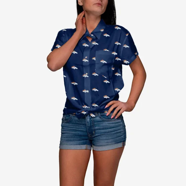 Denver Broncos Logo Blast Chemise boutonnée pour femme