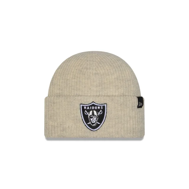 Las Vegas Raiders Bonnet en laine gris chiné à revers court