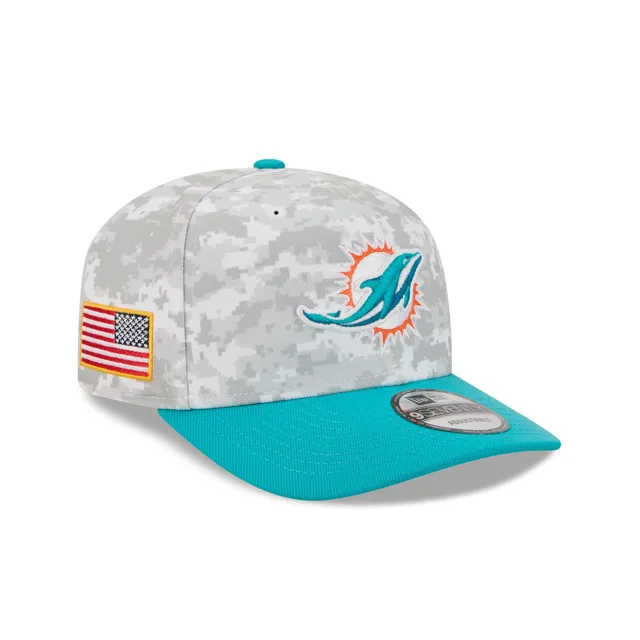 Miami Dolphins 2025 Salut au service Fan Gear 9SEVENTY Chapeau extensible à bouton-pression