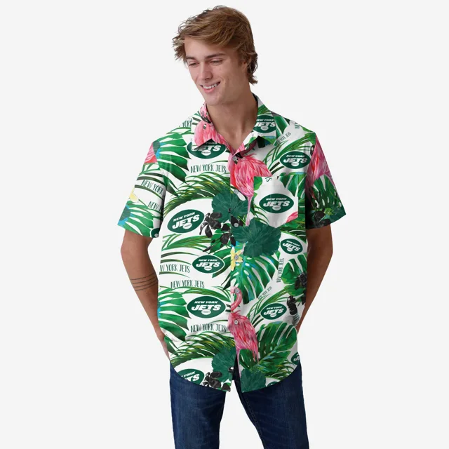 New York Jets Chemise boutonnée flamant rose