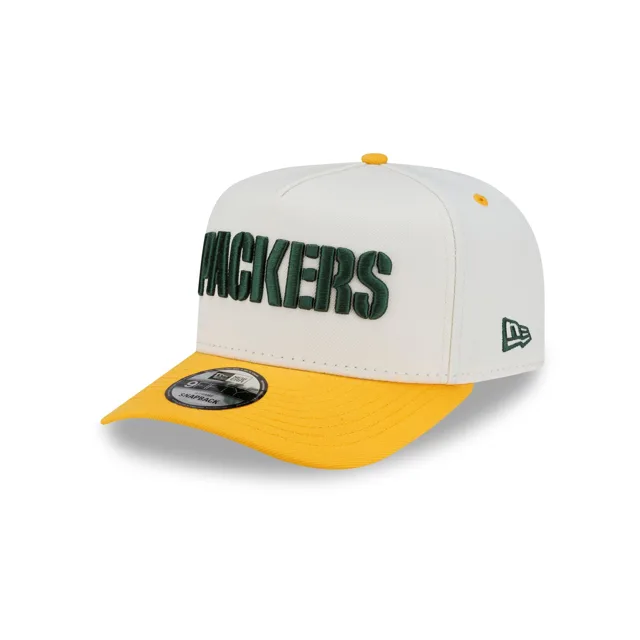 Green Bay Packers Logo de l'équipe bicolore 9FIFTY A-Frame Snapback Hat