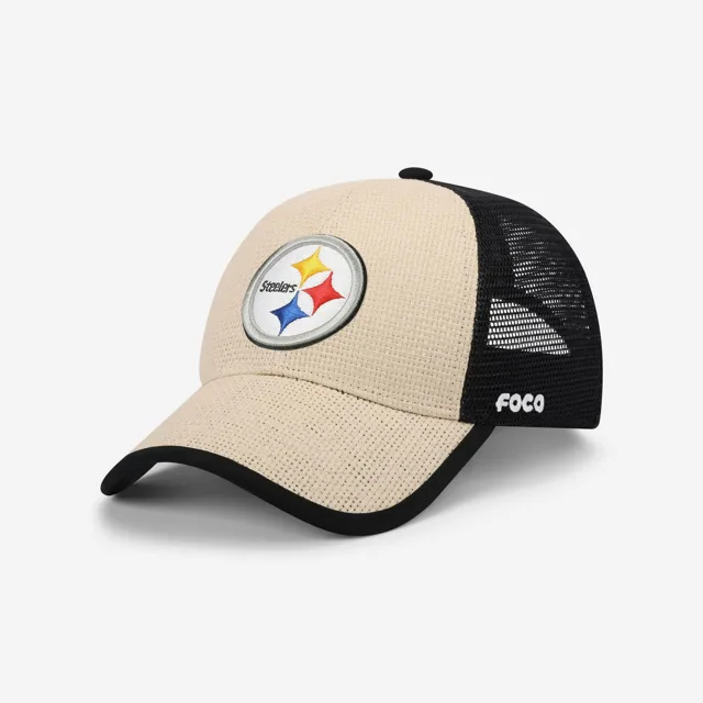 Pittsburgh Steelers Casquette de camionneur décontractée en paille