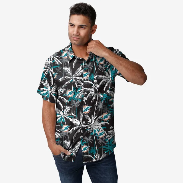 Miami Dolphins Chemise boutonnée à fleurs noire