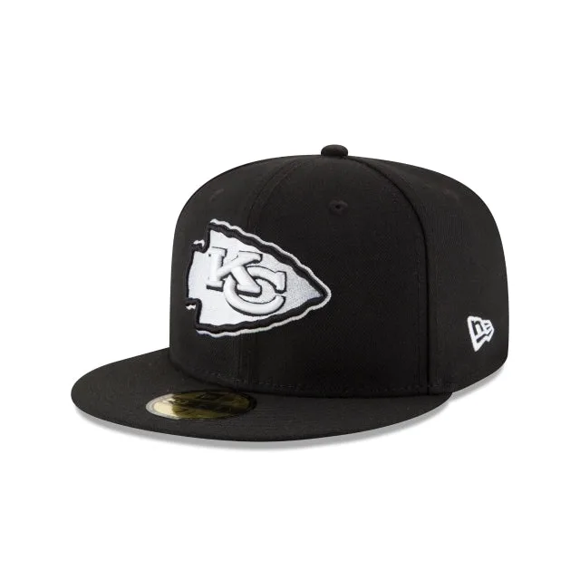 Kansas City Chiefs Chapeau ajusté 59FIFTY noir et blanc