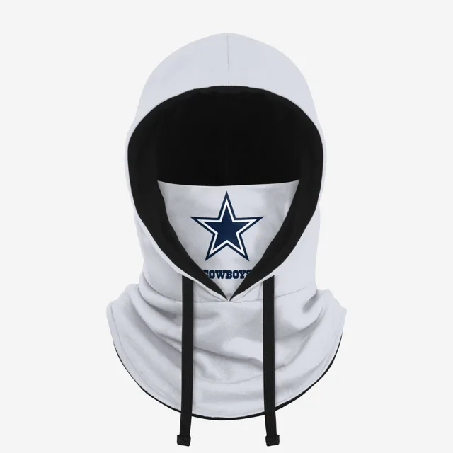 Dallas Cowboys Guêtre à capuche blanche avec cordon de serrage