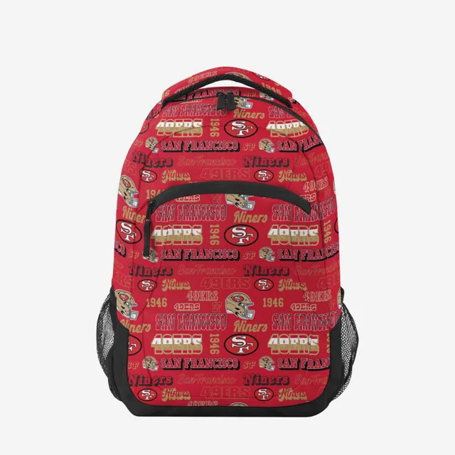 San Francisco 49ers Répétez le sac à dos d'action d'impression rétro