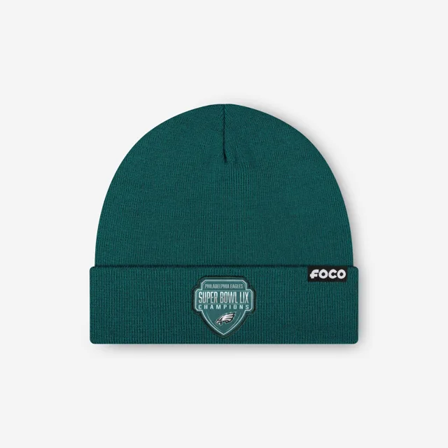 Philadelphia Eagles Bonnet avec logo principal de base Super Bowl LIX Champions