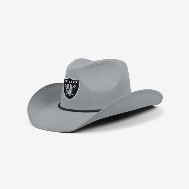 Chapeau de cowboy avec logo strass couleur équipe Las Vegas Raiders