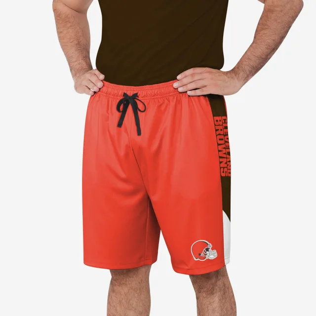 Short d'entraînement à rayures latérales Cleveland Browns