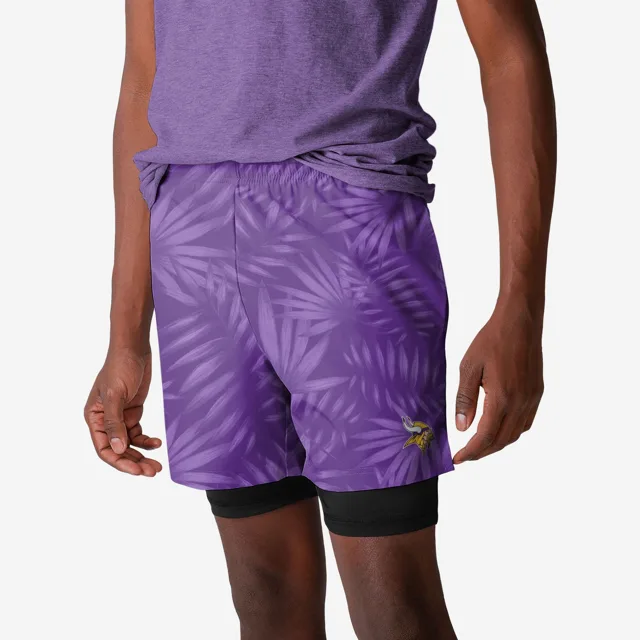 Minnesota Vikings Short doublé noir fleuri
