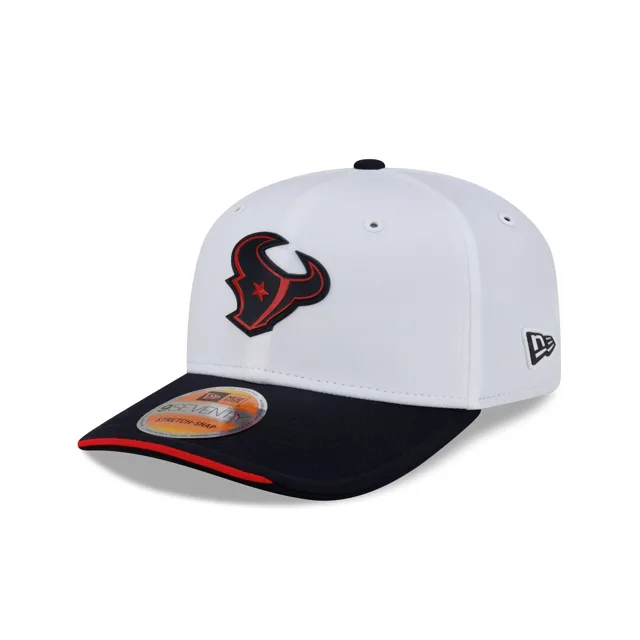 Houston Texans 2026 Sideline Blanc 9SEVENTY Chapeau extensible à bouton-pression