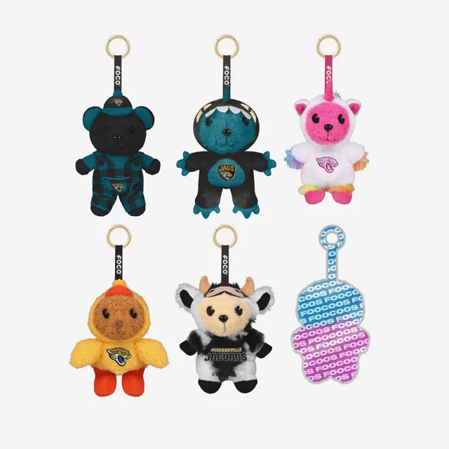 Jacksonville Jaguars FOOCOOS Peluche Sac Charm Porte-clés Blind Box Série 1