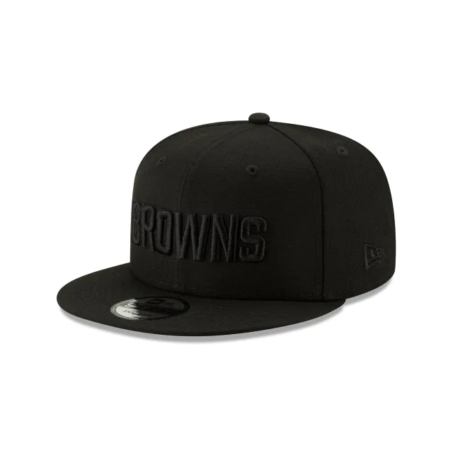 Cleveland Browns Casquette Snapback 9FIFTY basique noir sur noir