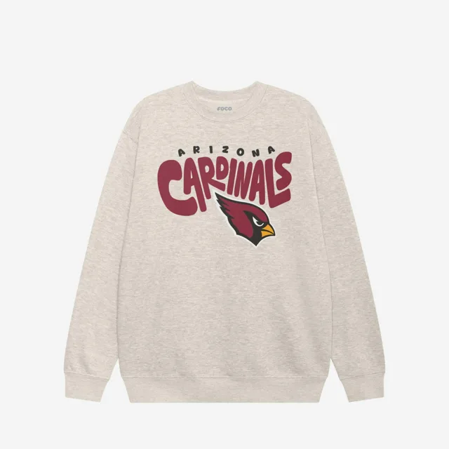 Sweat-shirt à col rond bulle Arizona Cardinals