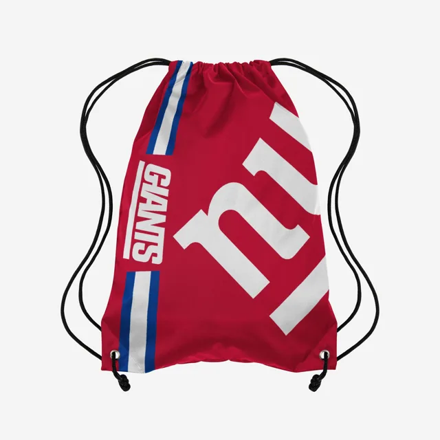 New York Giants Sac à dos à cordon de serrage avec grand logo de couleur alternative rouge
