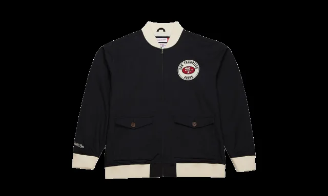 VESTE NFL REPLAY EN TWILL DE COTON VINTAGE LOGO 49ERS "Noir" JK8071 SF4BLCK