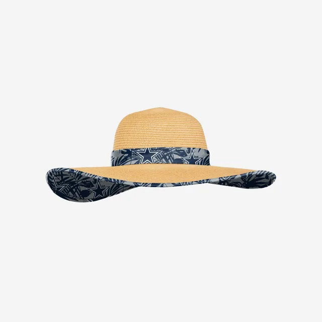 Dallas Cowboys Chapeau de Paille Floral pour Femme