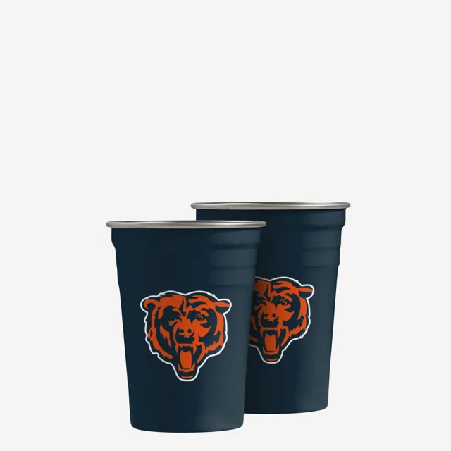 Chicago Bears Lot de 2 gobelets réutilisables en acier inoxydable de 16 oz