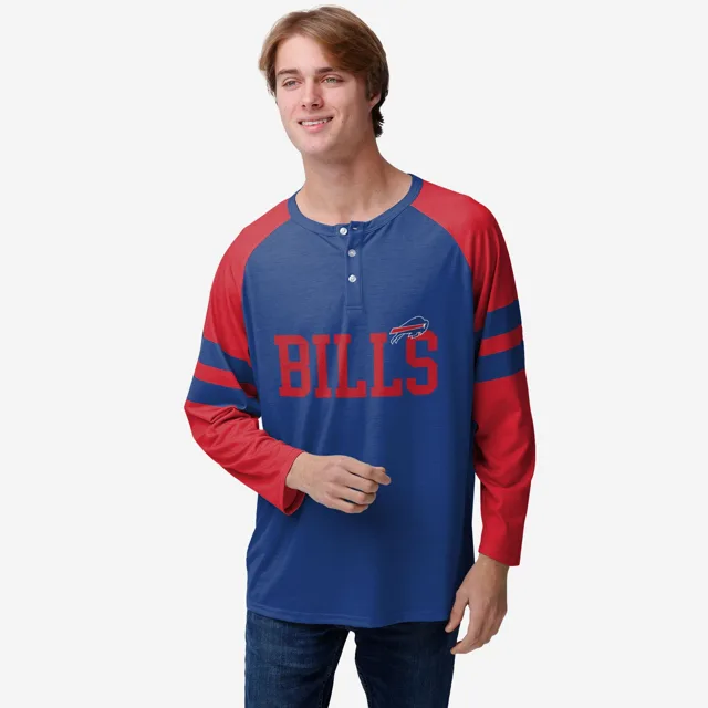 Buffalo Bills Team Stripe Wordmark Manches Longues Henley