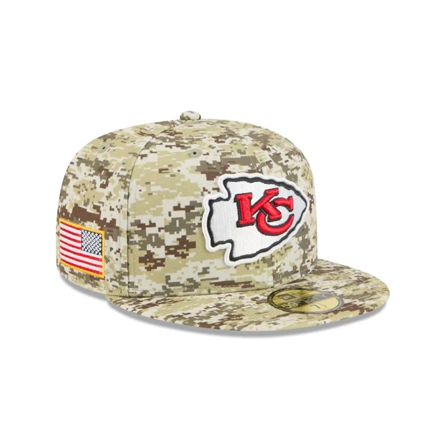 Kansas City Chiefs 2025 Salut au service Fan Gear 59FIFTY Chapeau ajusté