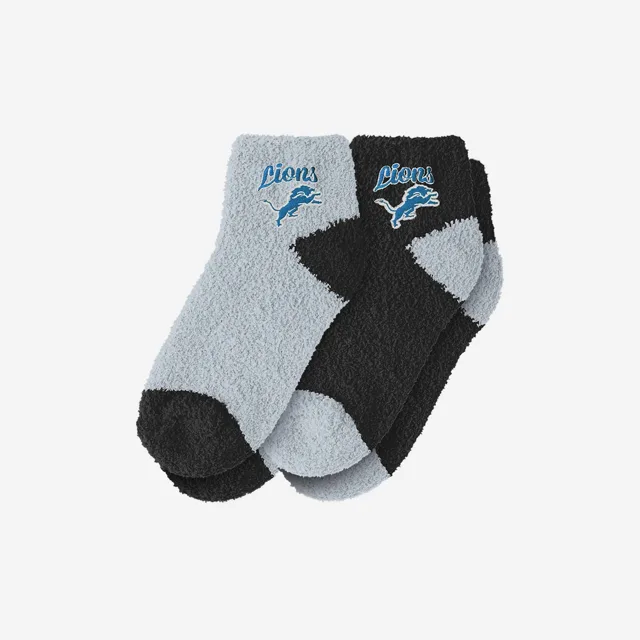 Detroit Lions Lot de 2 socquettes floues avec logo script pour femme
