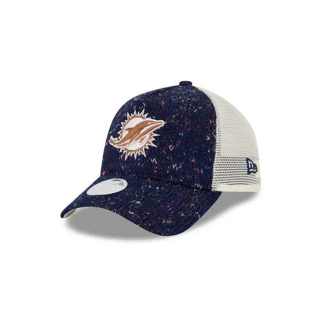 Miami Dolphins Casquette de camionneur en tricot 9FORTY A-Frame pour femmes