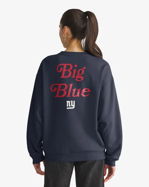 New York Giants HISTORIQUE SHOUT IT OUT '47 OVERSIZED CREW FEMME