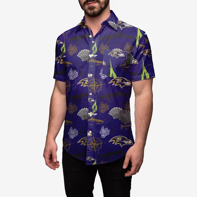 Baltimore Ravens Chemise boutonnée à fleurs