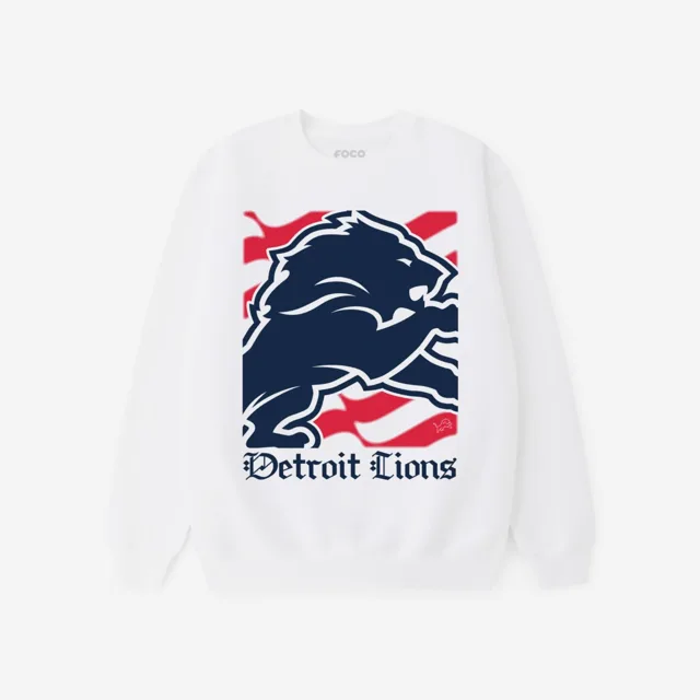 Detroit Lions Sweat-shirt à col rond avec logo American Heritage