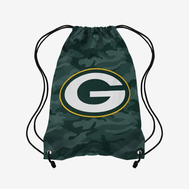 Green Bay Packers Sac à dos à cordon camouflage avec grand logo