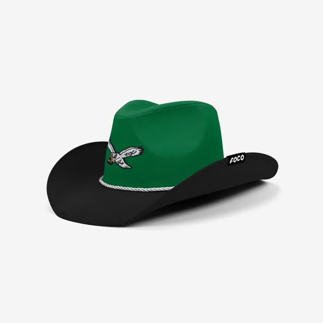 Philadelphia Eagles Chapeau de cowboy bicolore vert Kelly