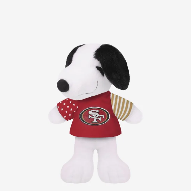 San Francisco 49ers Drapeau des États-Unis Snoopy Peanuts Team Jersey Peluche