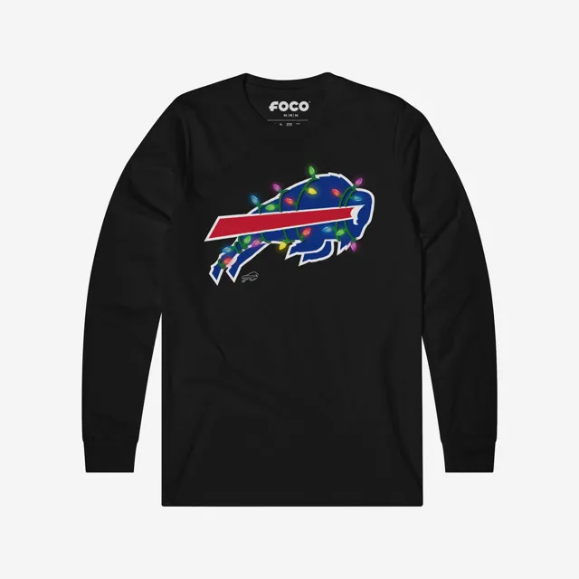 Buffalo Bills T-shirt à manches longues avec logo principal Holiday Lights