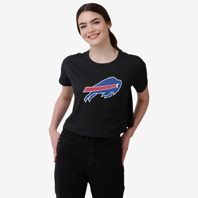 Buffalo Bills Haut court noir à grand logo pour femme