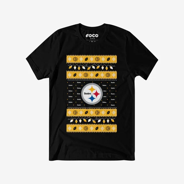 Pittsburgh Steelers T-shirt pull lumières de Noël