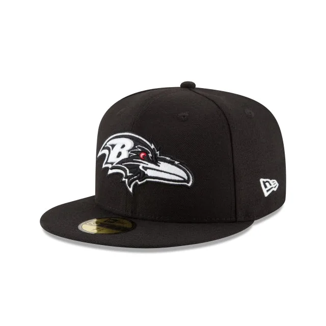 Baltimore Ravens Chapeau ajusté 59FIFTY noir et blanc