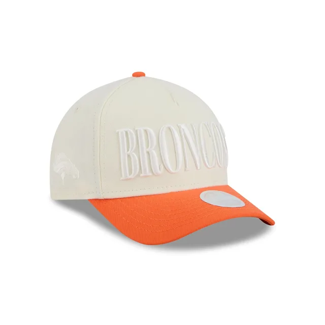 Denver Broncos Casquette Snapback 9FORTY M-Crown A-Frame bicolore chromée pour femmes