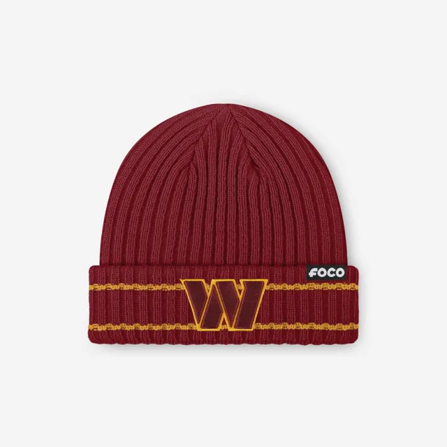 Bonnet côtelé avec logo principal Washington Commanders