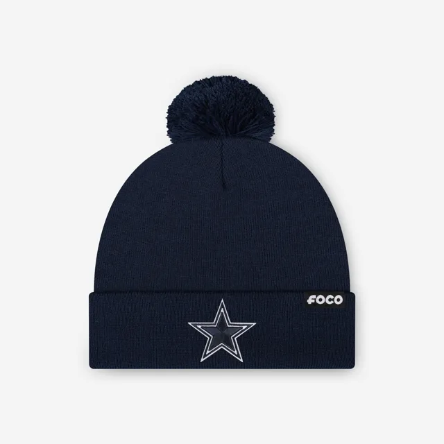 Bonnet à pompon avec logo principal Dallas Cowboys Basic
