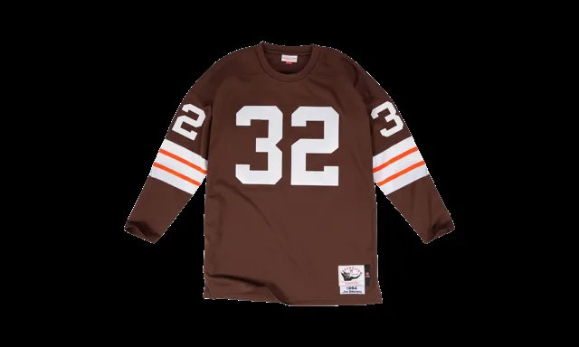 Maillot authentique NFL Jim Brown "1964 Cleveland Browns - Marron" AJY6CP18021 CBRBROW64JBW