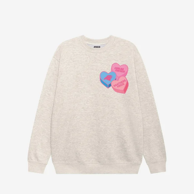 Carolina Panthers Sweat-shirt à col rond Candy Heart