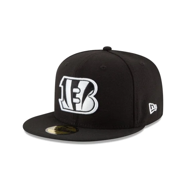 Cincinnati Bengals Chapeau ajusté 59FIFTY noir et blanc