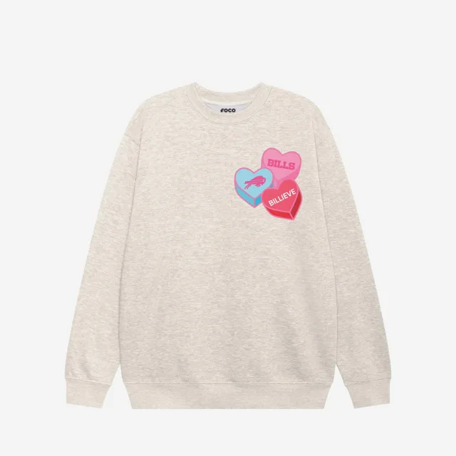 Buffalo Bills Sweat-shirt à col rond Candy Heart